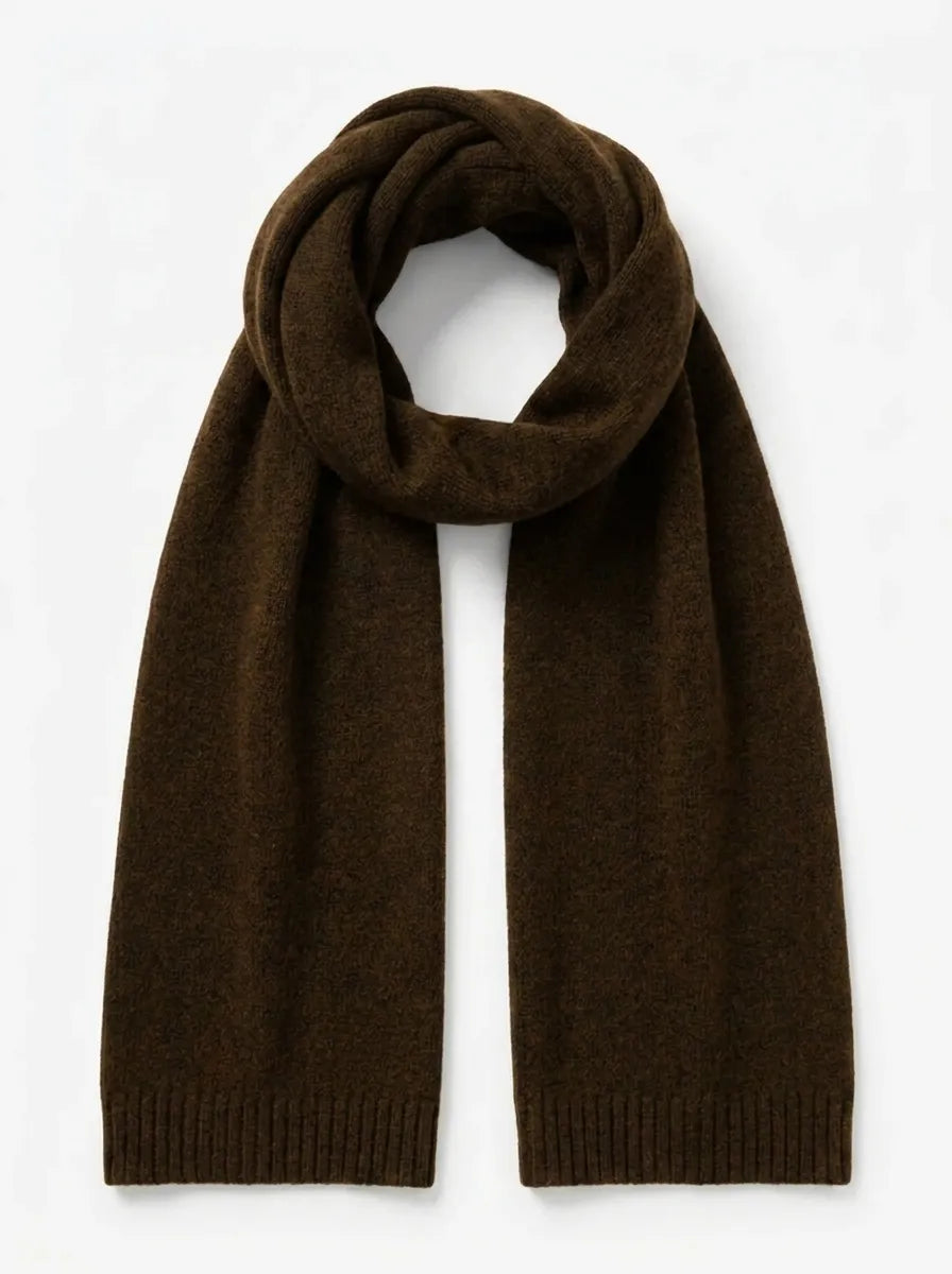 Weicher Winterschal für Damen & Herren – Unisex-Strickschal mit Rippbündchen