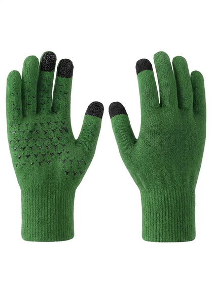 Unisex Winter Strickhandschuhe mit Touchscreen-Funktion und rutschfester Innenhand