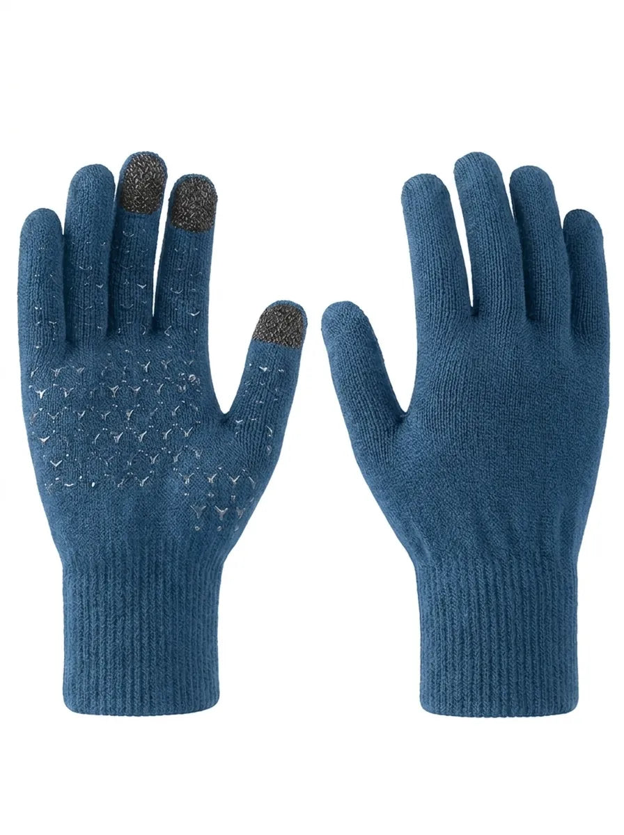 Unisex Winter Strickhandschuhe mit Touchscreen-Funktion und rutschfester Innenhand