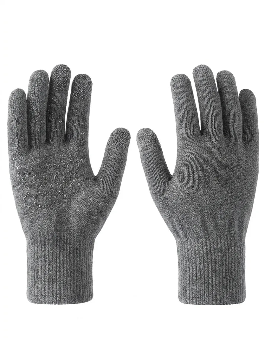 Unisex Winter Strickhandschuhe mit Touchscreen-Funktion und rutschfester Innenhand