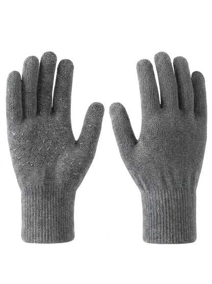 Unisex Winter Strickhandschuhe mit Touchscreen-Funktion und rutschfester Innenhand