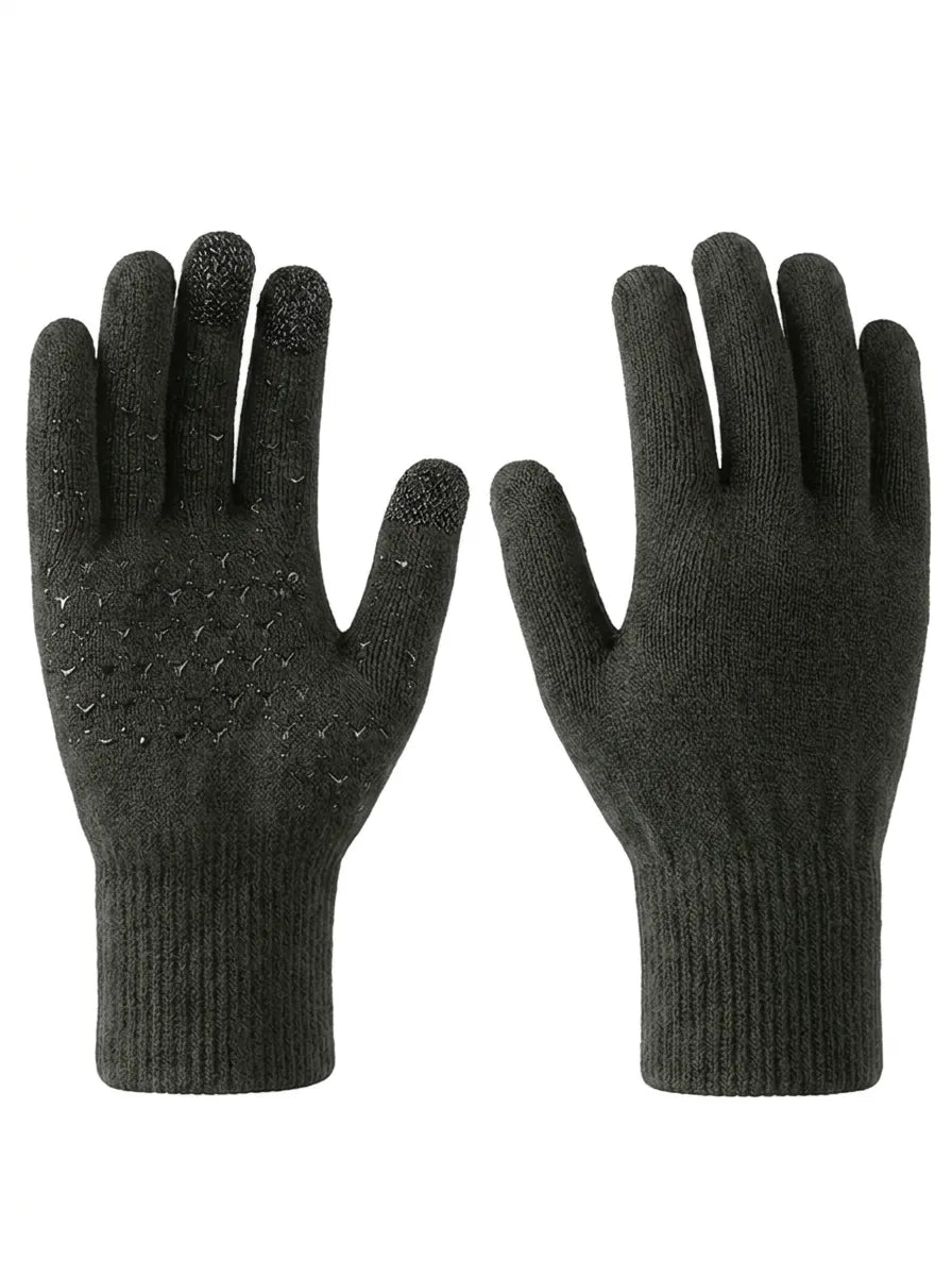 Unisex Winter Strickhandschuhe mit Touchscreen-Funktion und rutschfester Innenhand