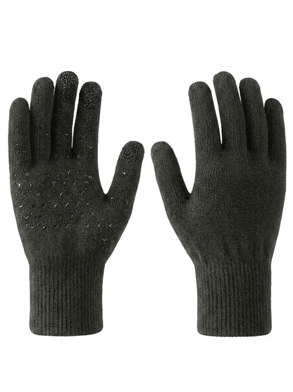 Unisex Winter Strickhandschuhe mit Touchscreen-Funktion und rutschfester Innenhand
