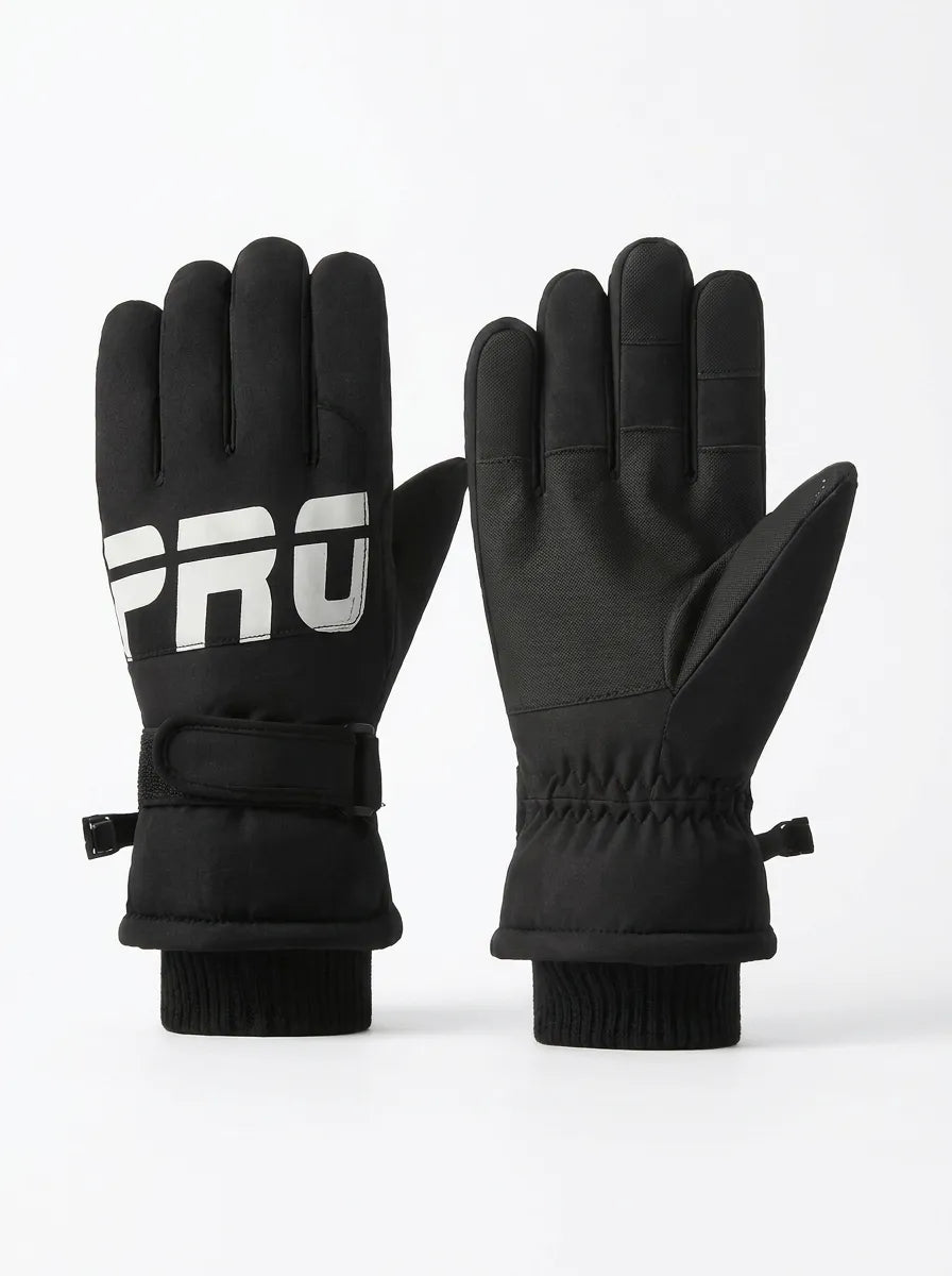 Unisex Winter Skihandschuhe Schneehandschuhe wasserabweisend mit PRO Aufdruck