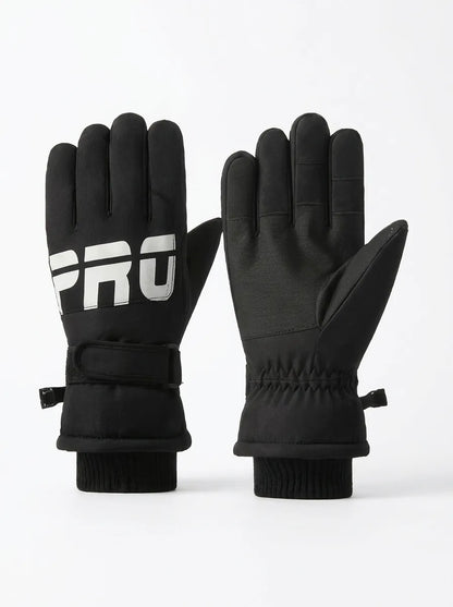 Unisex Winter Skihandschuhe Schneehandschuhe wasserabweisend mit PRO Aufdruck