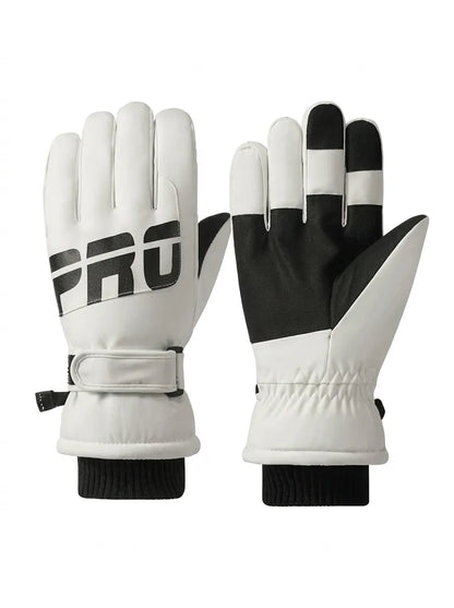 Unisex Winter Skihandschuhe Schneehandschuhe wasserabweisend mit PRO Aufdruck