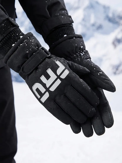 Unisex Winter Skihandschuhe Schneehandschuhe wasserabweisend mit PRO Aufdruck
