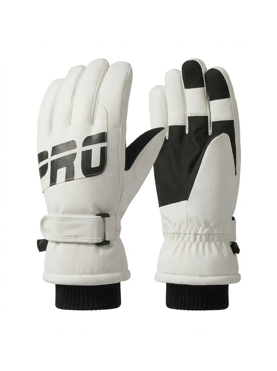 Unisex Winter Skihandschuhe Schneehandschuhe wasserabweisend mit PRO Aufdruck