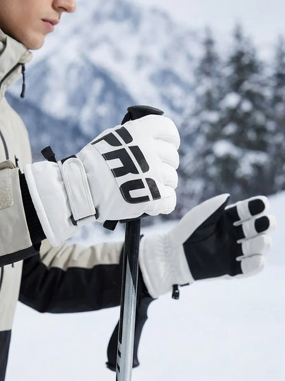Unisex Winter Skihandschuhe Schneehandschuhe wasserabweisend mit PRO Aufdruck