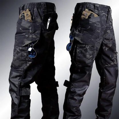 Herren Taktik-Set – Combat Longsleeve mit Half-Zip & Cargo-Hose mit Knieschutz für Airsoft, Paintball & Outdoor