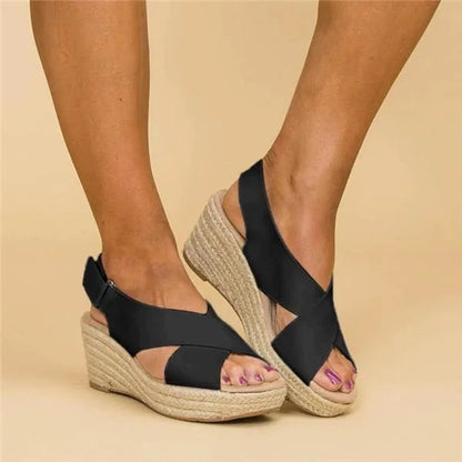 Damen Keilabsatz Sommerschuhe – Bequeme Orthopädische Sandalen für Alltag und Freizeit