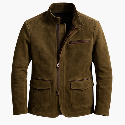 Herren Wildlederjacke im klassischen Fieldjacken-Stil – Vielseitige Übergangsjacke für stilbewusste Männer