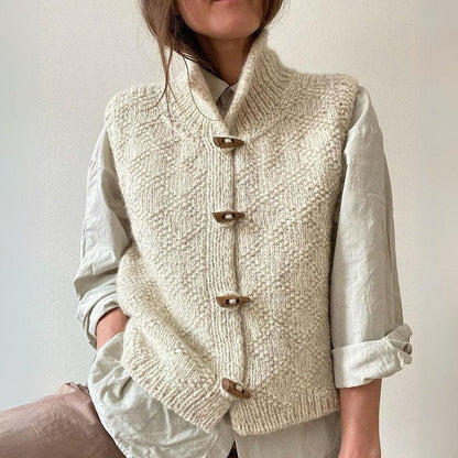 Damen Strickweste im minimalistischen Stil für Alltag und Übergangszeit