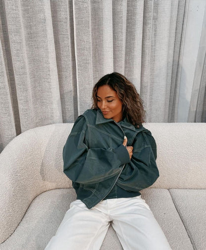 Damen Oversized Bomberjacke – Trendige Streetwear für Alltag und Freizeit