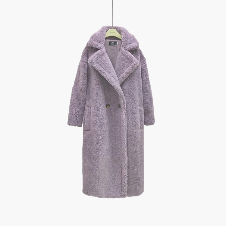 Damen Langer Plüsch Kunstfell Mantel – Modischer Wintermantel für stilvolle Outfits
