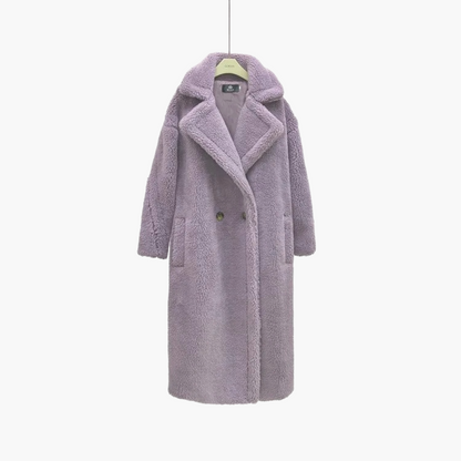 Damen Langer Plüsch Kunstfell Mantel – Modischer Wintermantel für stilvolle Outfits