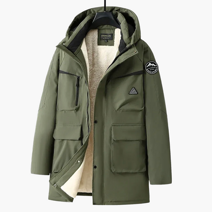 Herren Winter Outdoor Parka mit Kapuze – Warm Gefütterte Übergangsjacke für Freizeit & Abenteuer