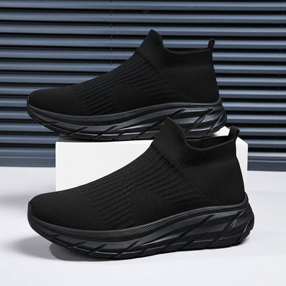 Unisex Slip-on Sneaker gestrickt dickere Sohle einfarbig