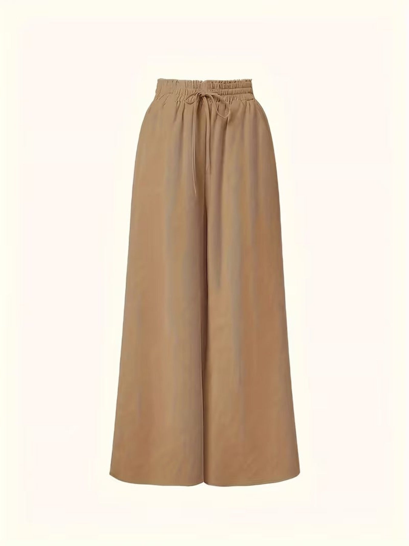 Damen Palazzo-Hose mit weitem Bein und Paperbag-Bund – Eleganter, fließender Stil für besondere Anlässe