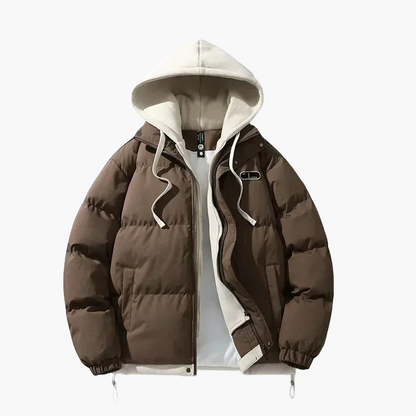 Herren Winter Steppjacke mit Kapuze – Urban Casual Streetwear für kalte Tage
