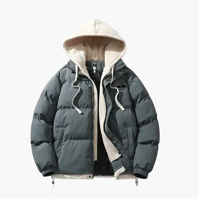 Herren Winter Steppjacke mit Kapuze – Urban Casual Streetwear für kalte Tage