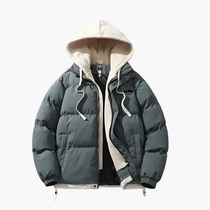 Herren Winter Steppjacke mit Kapuze – Urban Casual Streetwear für kalte Tage