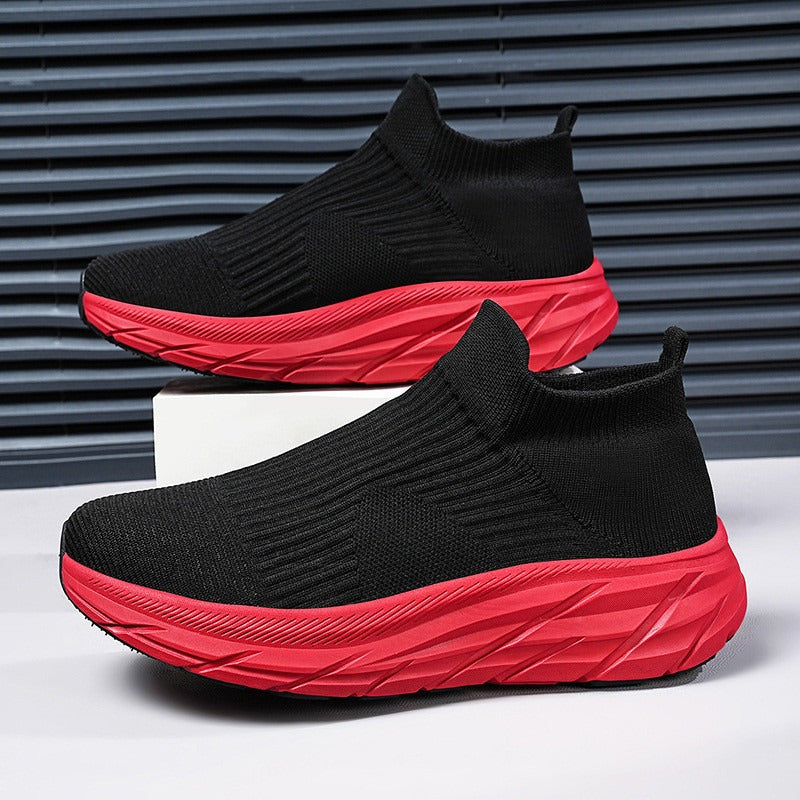 Unisex Slip-on Sneaker gestrickt dickere Sohle einfarbig