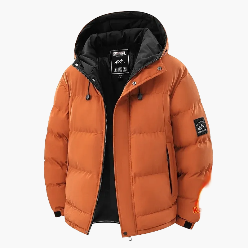 Herren Winter Outdoorjacke – Wasserdicht & Winddicht, Casual Stil, Warm gefüttert mit Kapuze