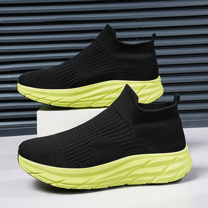 Unisex Slip-on Sneaker gestrickt dickere Sohle einfarbig