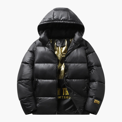 Herren Daunenjacke mit Kapuze – Winter Street Style Pufferjacke, Warm und Bequem