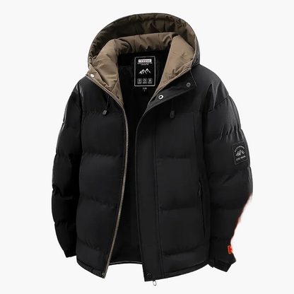 Herren Winter Outdoorjacke – Wasserdicht & Winddicht, Casual Stil, Warm gefüttert mit Kapuze