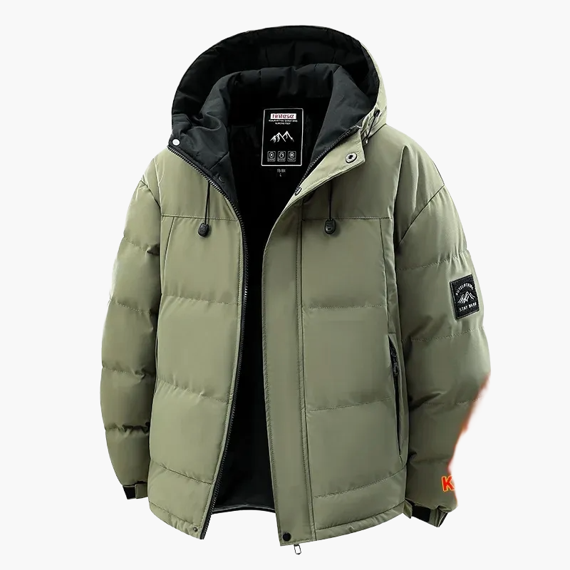 Herren Winter Outdoorjacke – Wasserdicht & Winddicht, Casual Stil, Warm gefüttert mit Kapuze