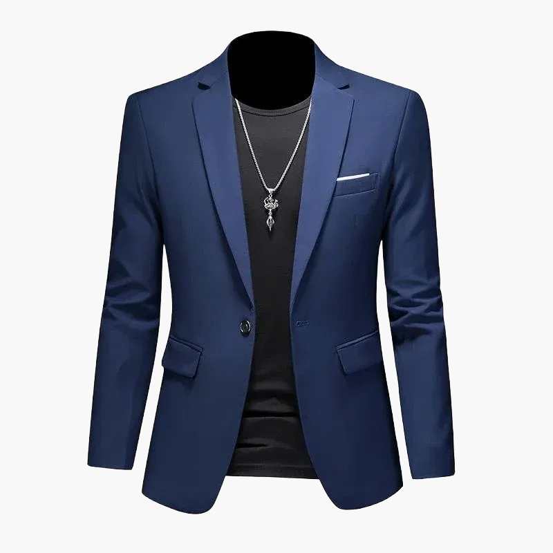 Herren Blazer Modern Ein-Knopf Freizeitjacke für Business und Party