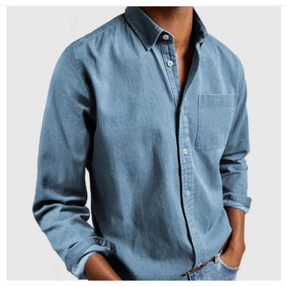 Herren Langarm Freizeithemd – Klassischer Look für Büro & Alltag