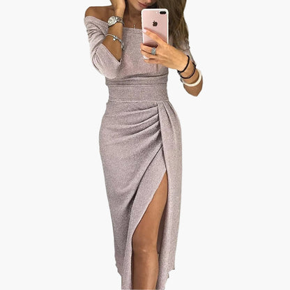Damen Etuikleid mit Glitzer-Effekt – Glamouröses Abendkleid für festliche Anlässe