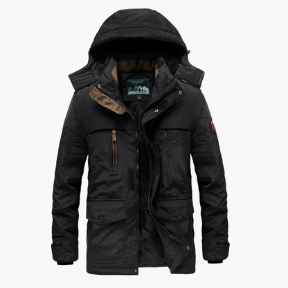 Herren Winterjacke Outdoor Parka Warm Gefüttert mit Kapuze – Lässiger Stil für kalte Tage