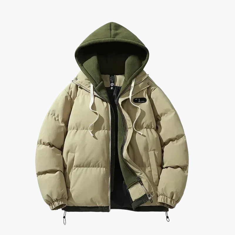 Herren Winter Steppjacke mit Kapuze – Urban Casual Streetwear für kalte Tage