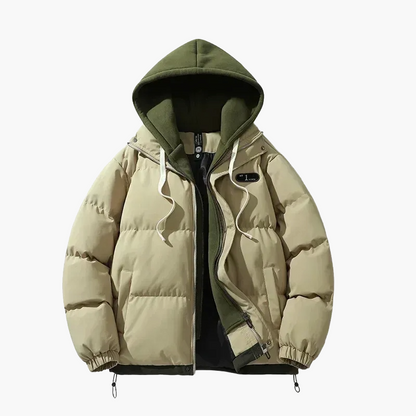 Herren Winter Steppjacke mit Kapuze – Urban Casual Streetwear für kalte Tage
