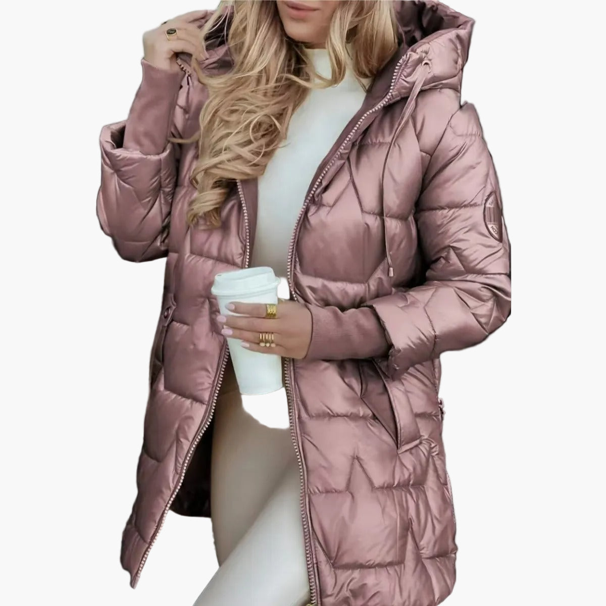 Damen Steppjacke mit Kapuze – Elegante Übergangsjacke für Herbst und Winter