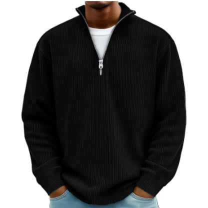 Herren Strickpullover mit Reißverschlusskragen – Lässiger Stil für Alltag & Freizeit