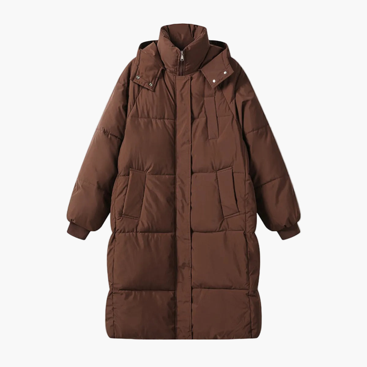 Damen Winter Daunenmantel Lang Steppmantel Oversize Warm Outdoor Freizeit