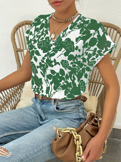 Damen Blusenshirt im floralen Design – Eleganter Sommer-Look für Freizeit und Büro