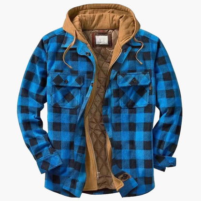 Herren Flanelljacke mit Kapuze – Lässiger Outdoor-Style für Herbst und Winter