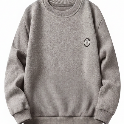 Unisex Langarm Sweatshirt Pullover Rundhals mit Logo-Detail Winter
