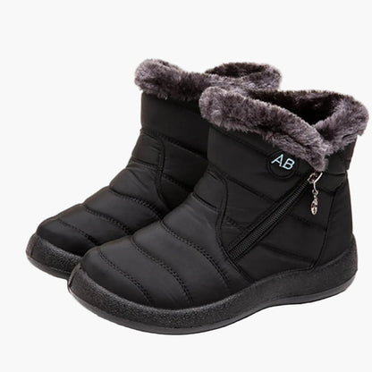 Damen Winterstiefel Warm Gefüttert Wasserdicht mit Reißverschluss – Bequeme Alltagsschuhe für kalte Tage