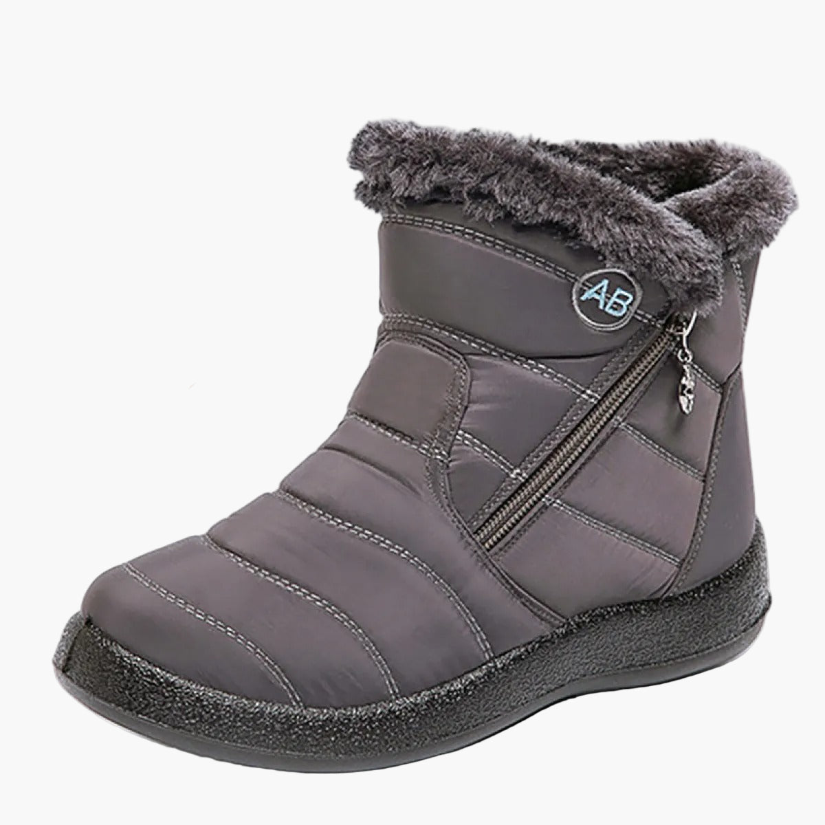 Damen Winterstiefel Warm Gefüttert Wasserdicht mit Reißverschluss – Bequeme Alltagsschuhe für kalte Tage