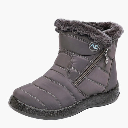 Damen Winterstiefel Warm Gefüttert Wasserdicht mit Reißverschluss – Bequeme Alltagsschuhe für kalte Tage