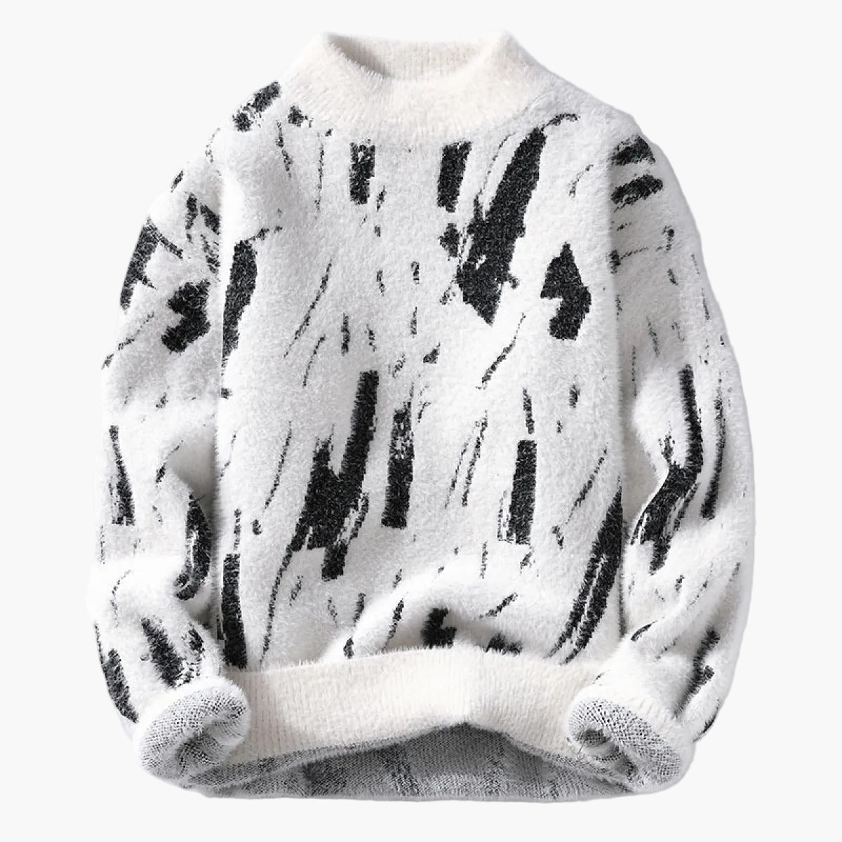 Herren Kuscheliger Strickpullover mit Modernem Muster – Stilvoller Relaxed Fit für Herbst und Winter