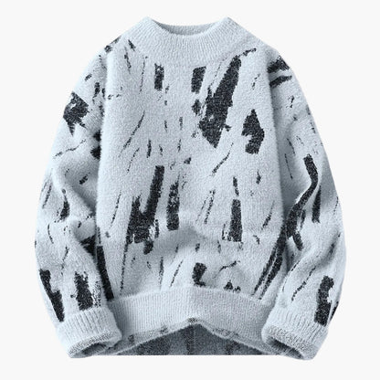 Herren Kuscheliger Strickpullover mit Modernem Muster – Stilvoller Relaxed Fit für Herbst und Winter