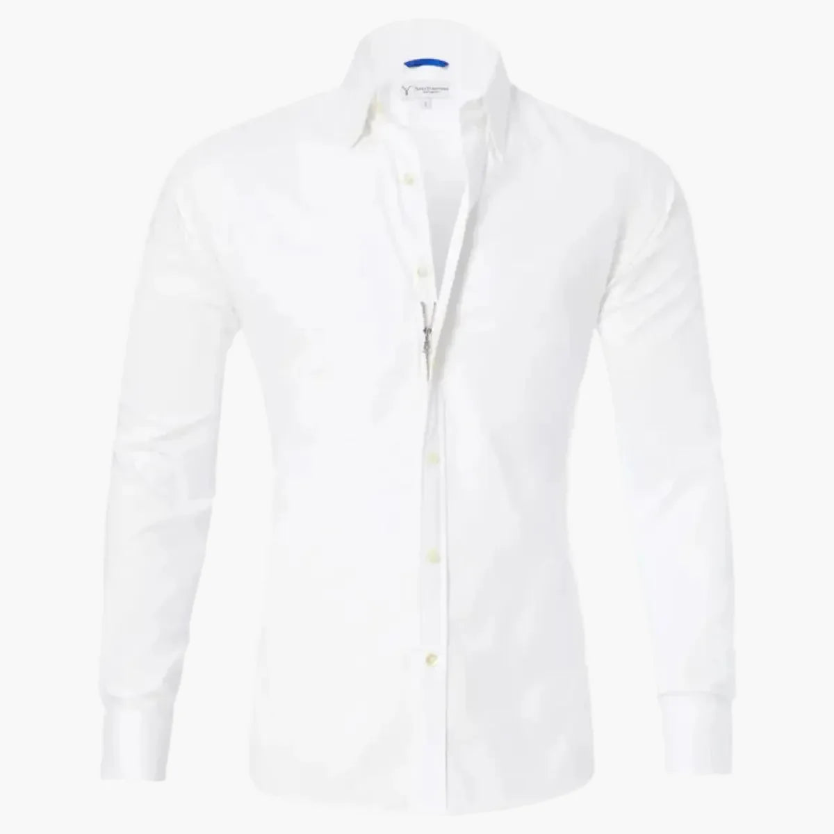 Herren Slim Fit Hemd mit verdecktem Reißverschluss – Modernes Business & Freizeit Design